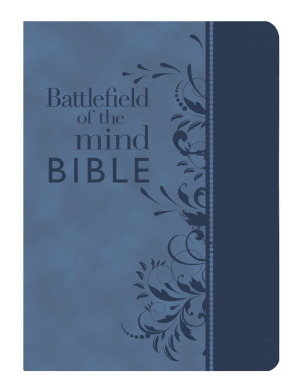 Amplified Battlefield Of The Mind Bible B/L Blue - Joyce Meyer